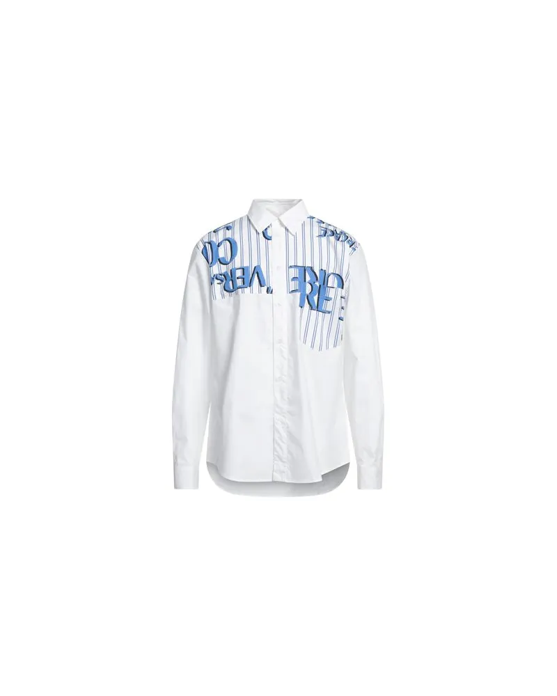 Versace Jeans TOPS - Hemdenauf YOOX.COM Weiß
