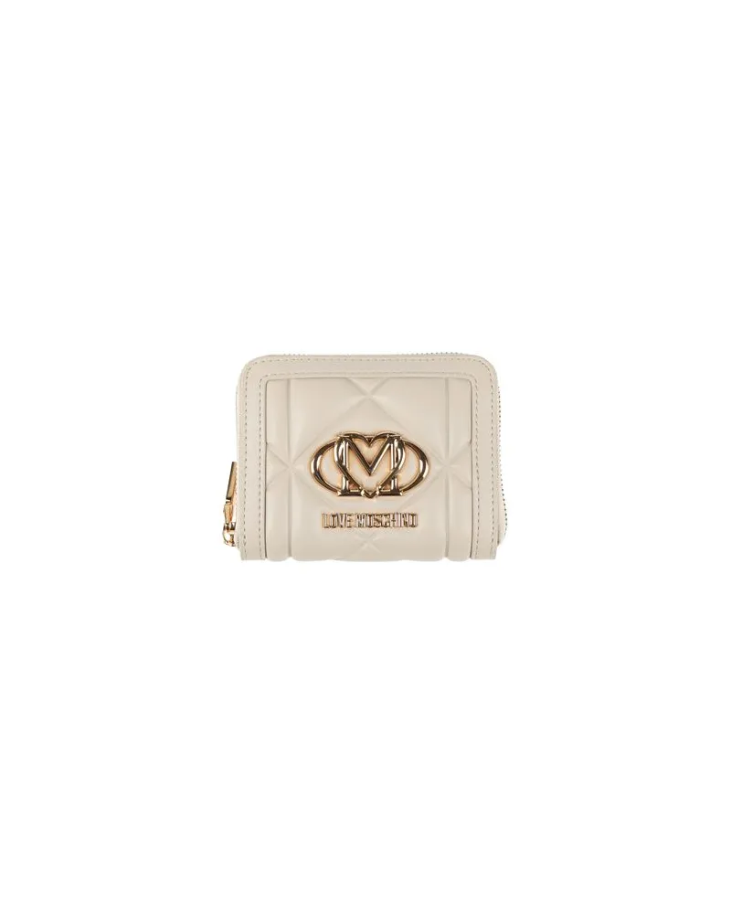 Moschino Kleinlederwaren - Brieftaschenauf YOOX.COM Elfenbein
