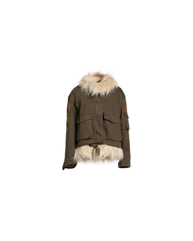 Dondup JACKEN & MÄNTEL - Jeansjacken/Mäntelauf YOOX.COM Militärgrün