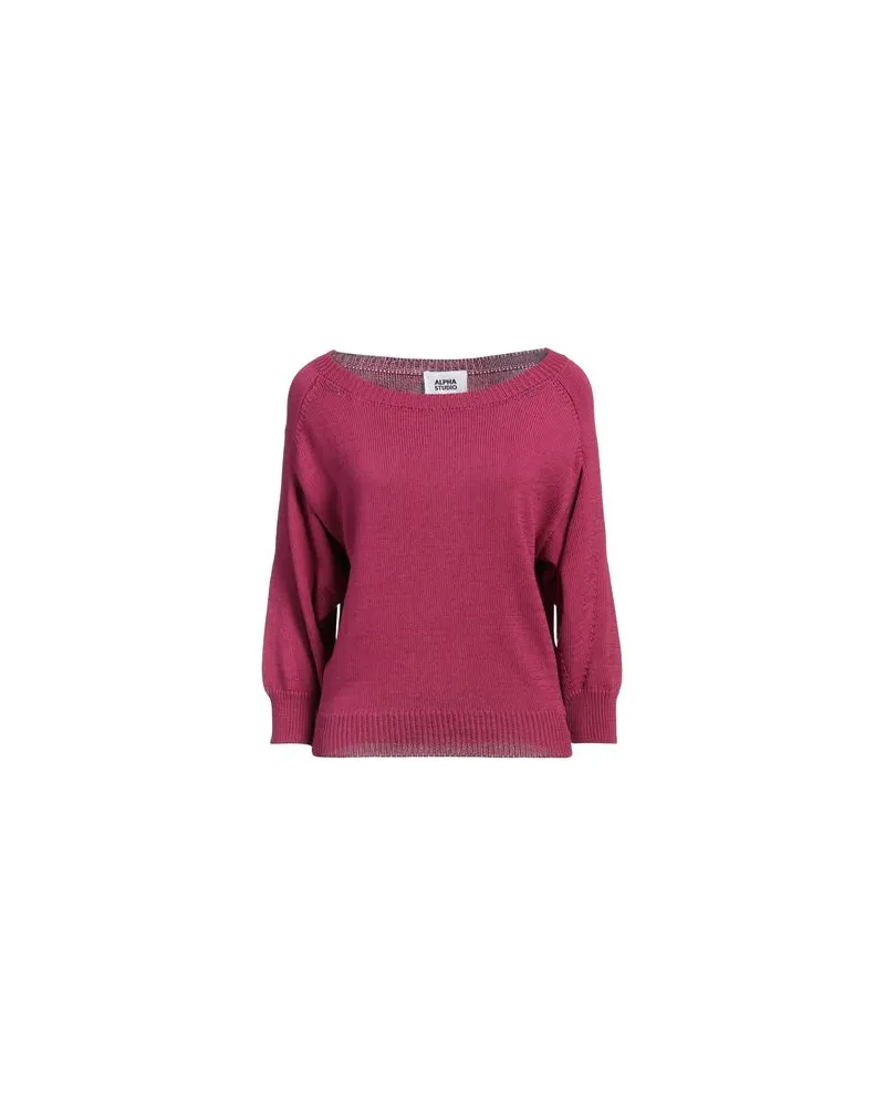 Alpha Studio STRICKWAREN - Pulloverauf YOOX.COM Magenta