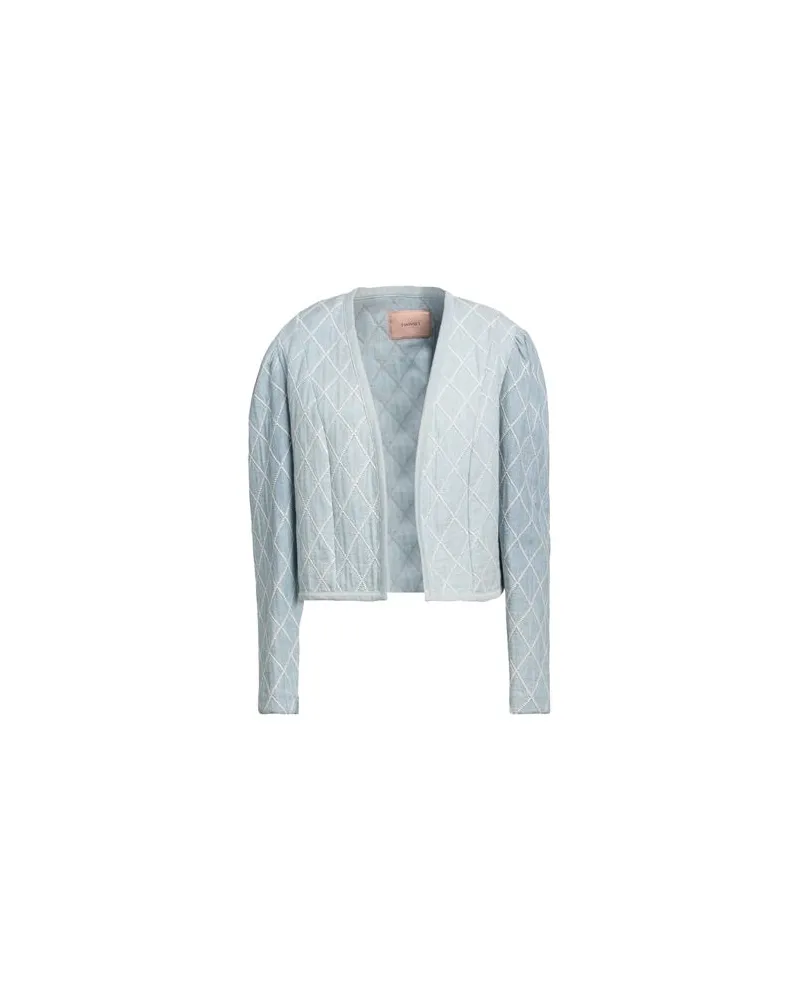 Twin-Set JACKEN & MÄNTEL - Jeansjacken/Mäntelauf YOOX.COM Blau