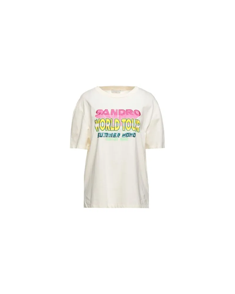 Sandro TOPS - T-shirtsauf YOOX.COM Elfenbein
