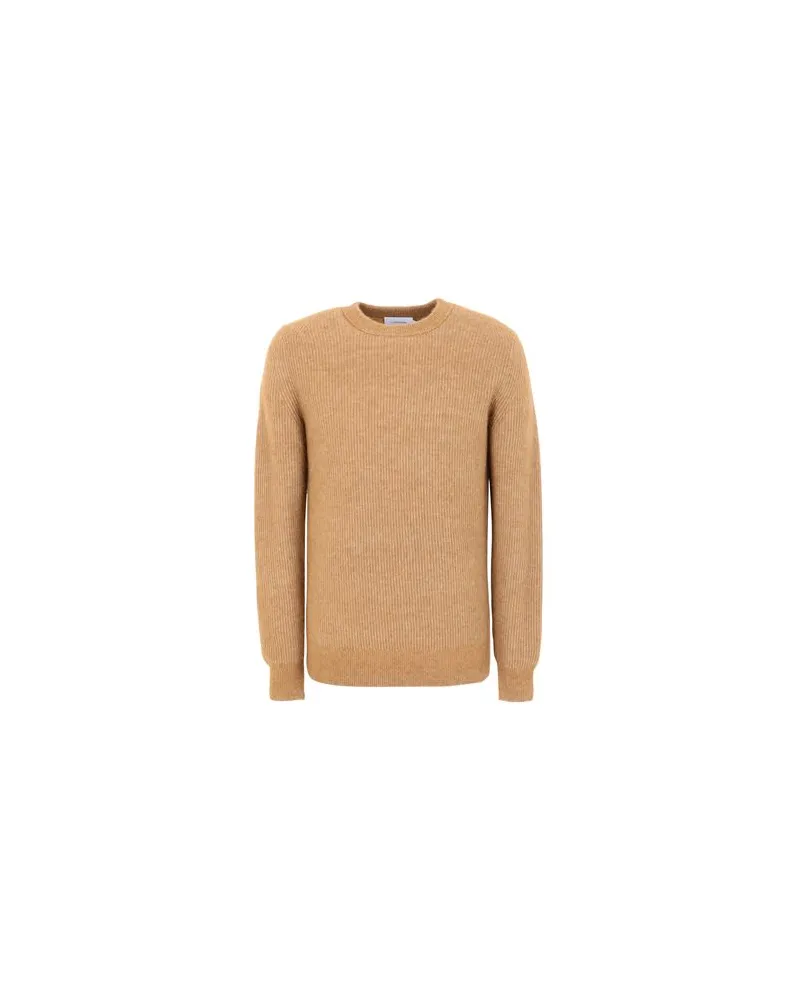 Calvin Klein PLUSH STRUCTURE SWEATSHIRT - STRICKWAREN - Pulloverauf YOOX.COM Kamel