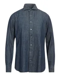 LARDINI Jeanshemd Blau