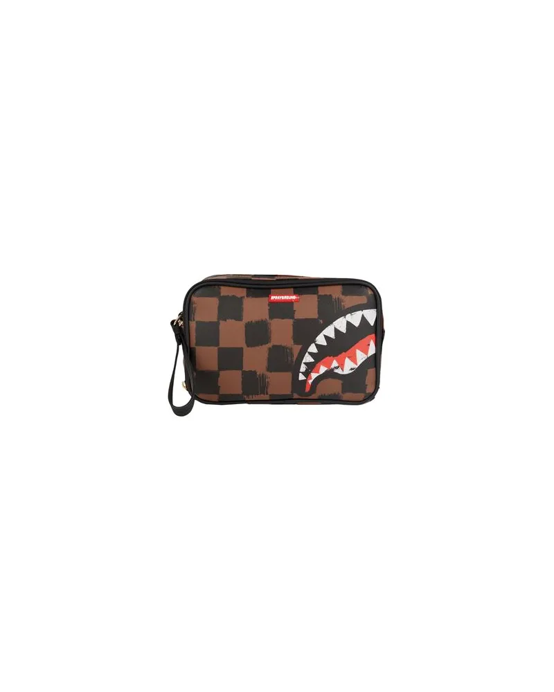 Sprayground SHARKS IN PARIS PAINTED TOILETRY  - KOFFER & CO. - Beauty Casesauf YOOX.COM Braun