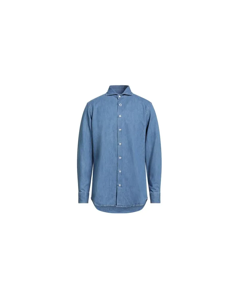 LARDINI TOPS - Jeanshemdenauf YOOX.COM Blau