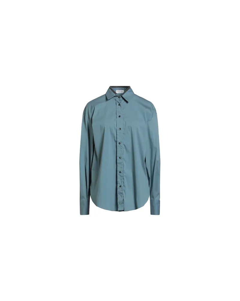 Brunello Cucinelli TOPS - Hemdenauf YOOX.COM Taubenblau