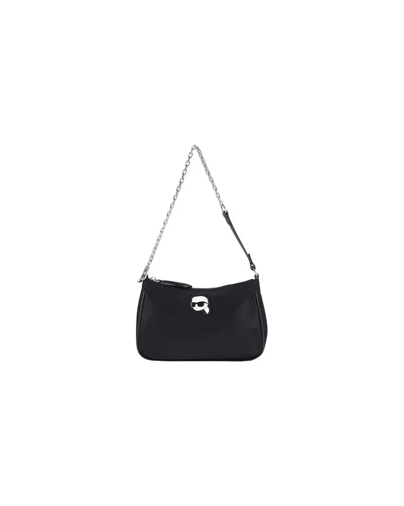 Karl Lagerfeld K/IKONIK 2.0 NYLON SM ZIP SB  - TASCHEN - Schultertaschenauf YOOX.COM Schwarz