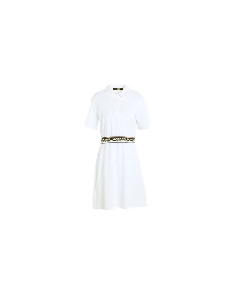 Karl Lagerfeld LOGO TAPE SHIRT DRESS  - KLEIDER - Mini-Kleiderauf YOOX.COM Weiß