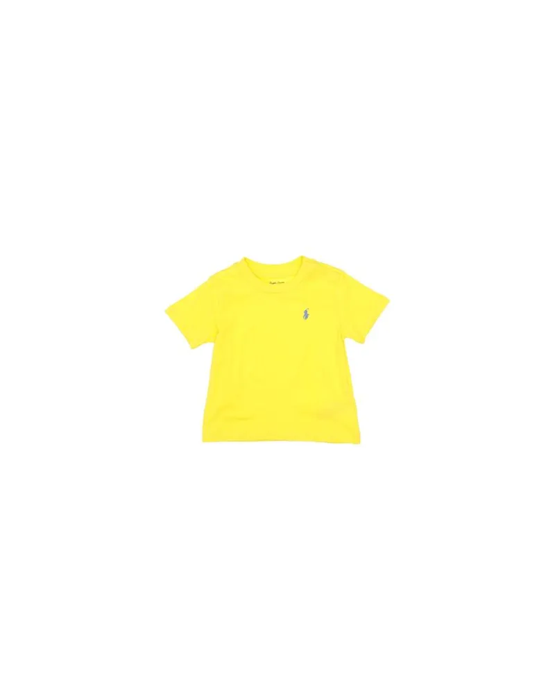 Ralph Lauren Cotton Jersey Crewneck Tee   - TOPS - T-shirtsauf YOOX.COM Pastellgelb