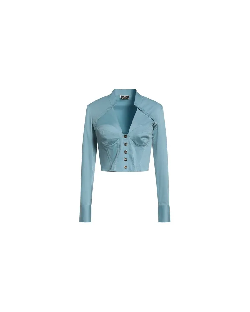 Elisabetta Franchi TOPS - Hemdenauf YOOX.COM Blaugrau