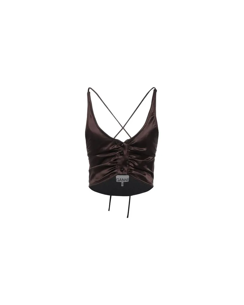 Ganni TOPS - Topsauf YOOX.COM Dunkelbraun