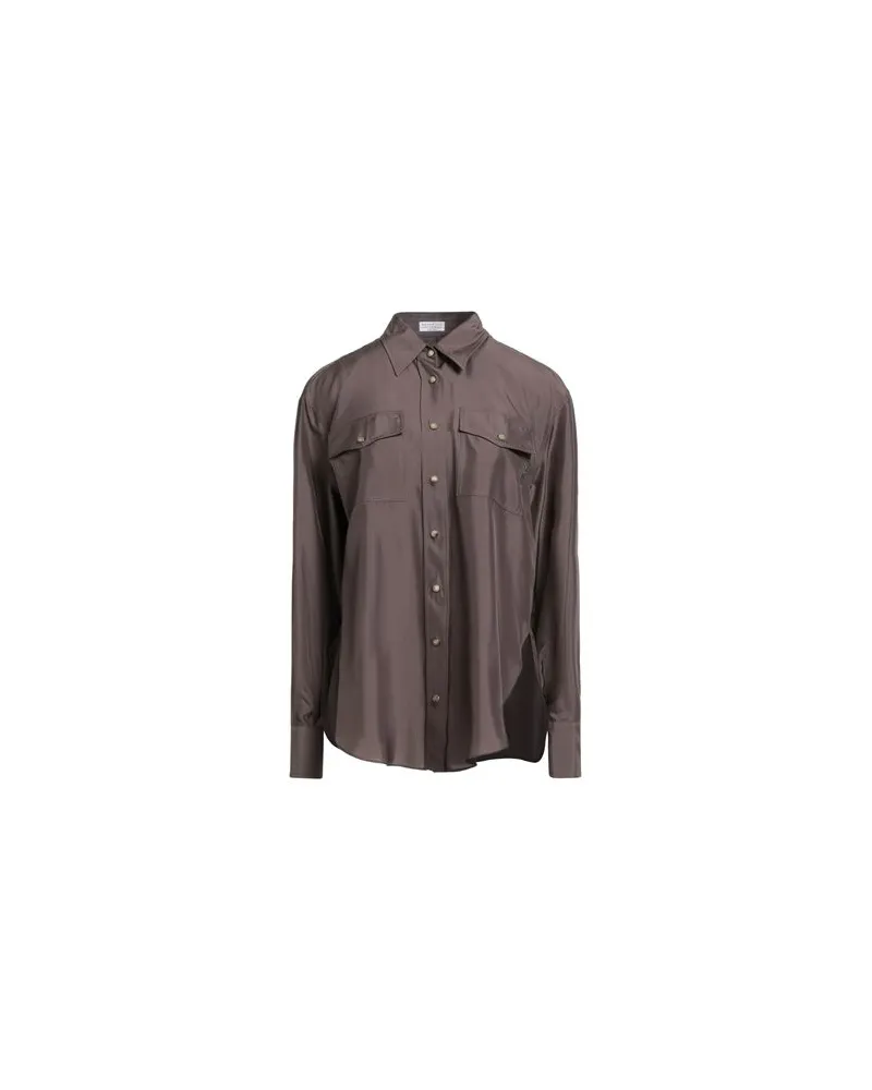 Brunello Cucinelli TOPS - Hemdenauf YOOX.COM Maulwurfsgrau
