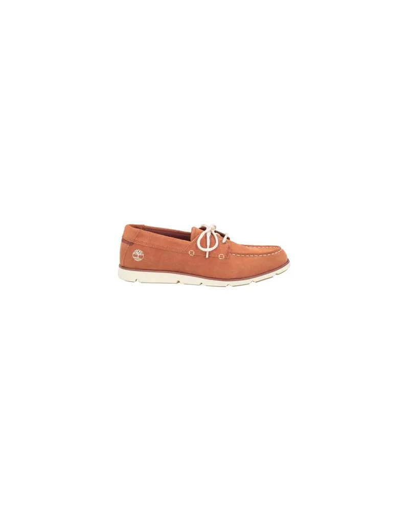 Timberland GRAFTON BAY LACE UP SHOE - SCHUHE - Mokassinsauf YOOX.COM Rostrot