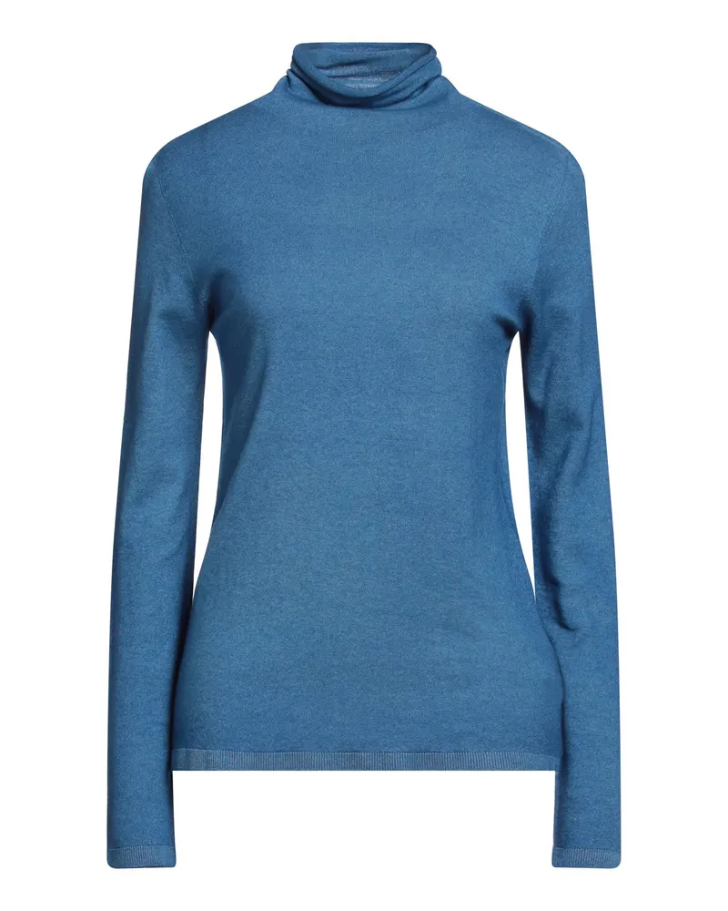 Majestic Rollkragenpullover Azurblau