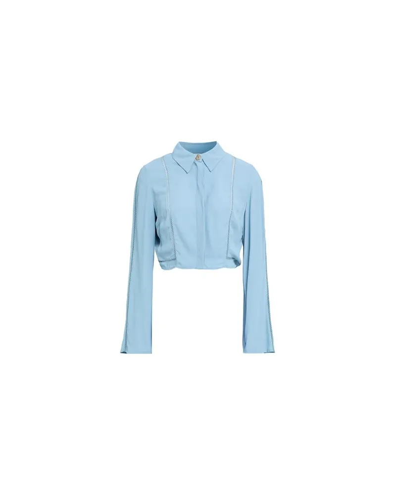 Elisabetta Franchi TOPS - Hemdenauf YOOX.COM Hellblau