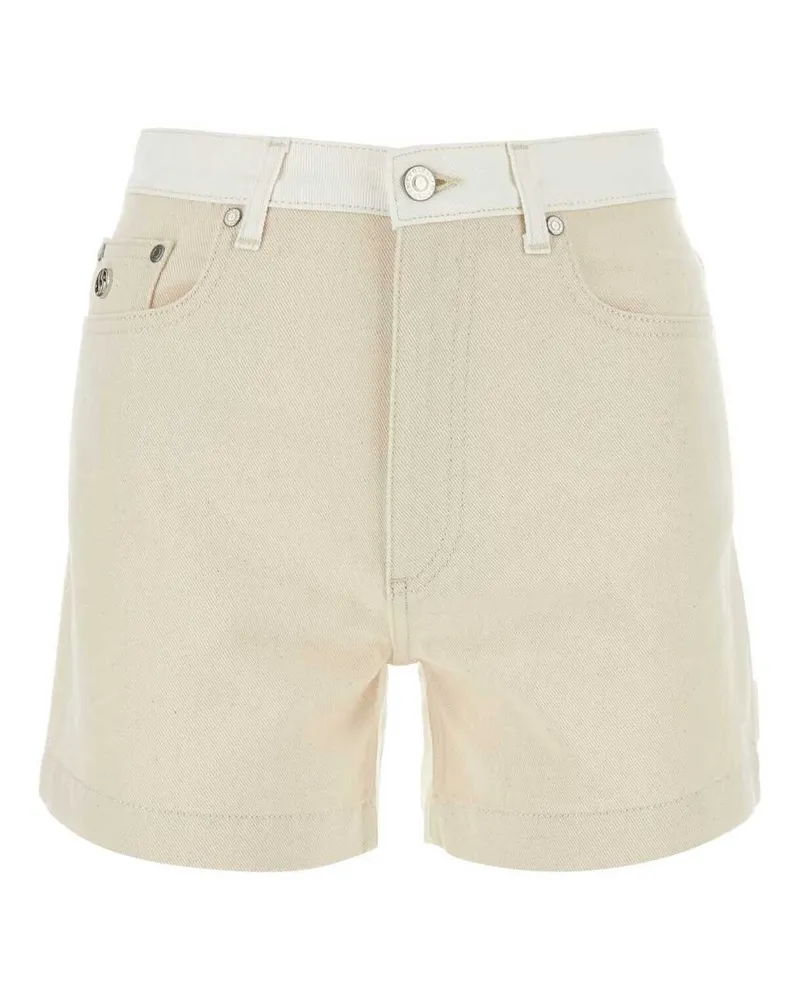 Stella McCartney Jeansshorts Cremeweiß