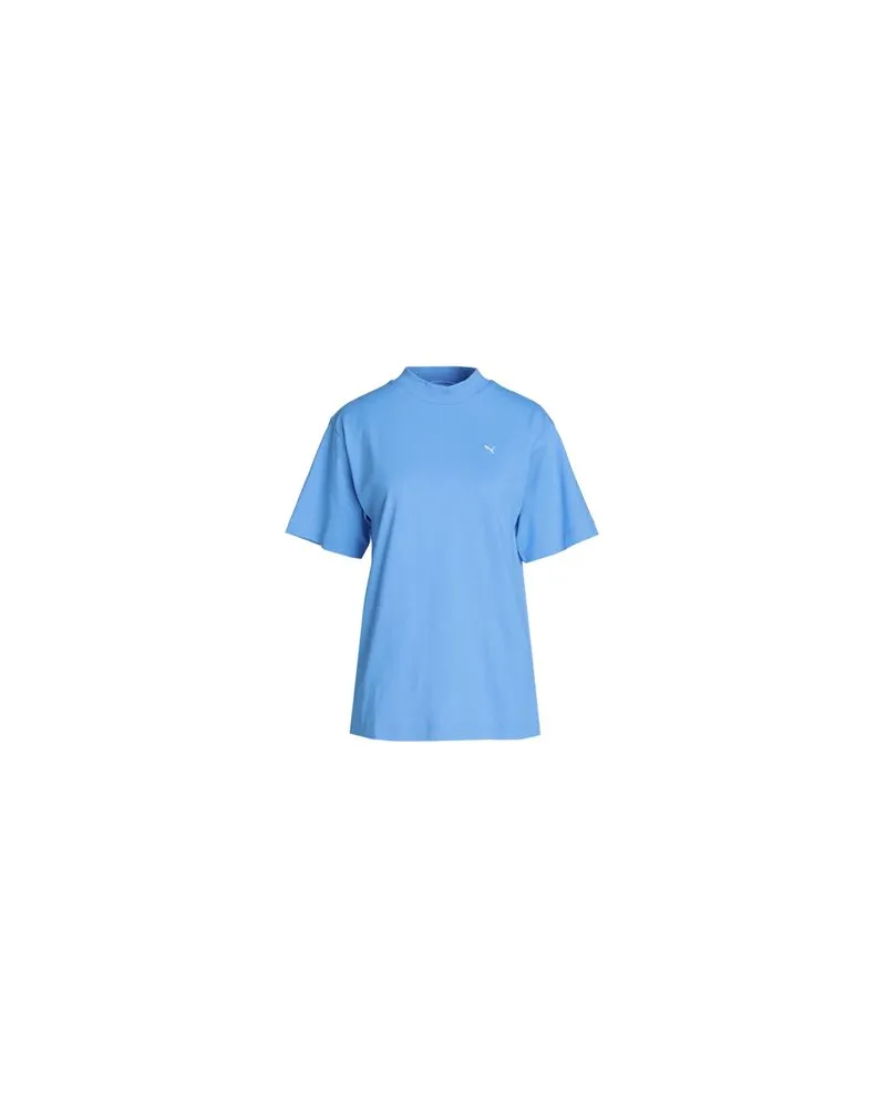 Puma YONA SUNPO Mock Neck Tee - TOPS - T-shirtsauf YOOX.COM Hellblau