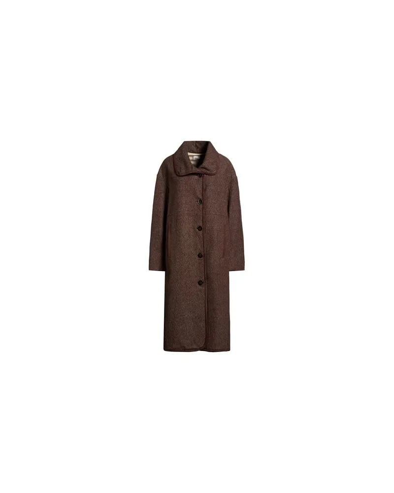 ALYSI CRÈME - JACKEN & MÄNTEL - Mäntelauf YOOX.COM Schokobraun