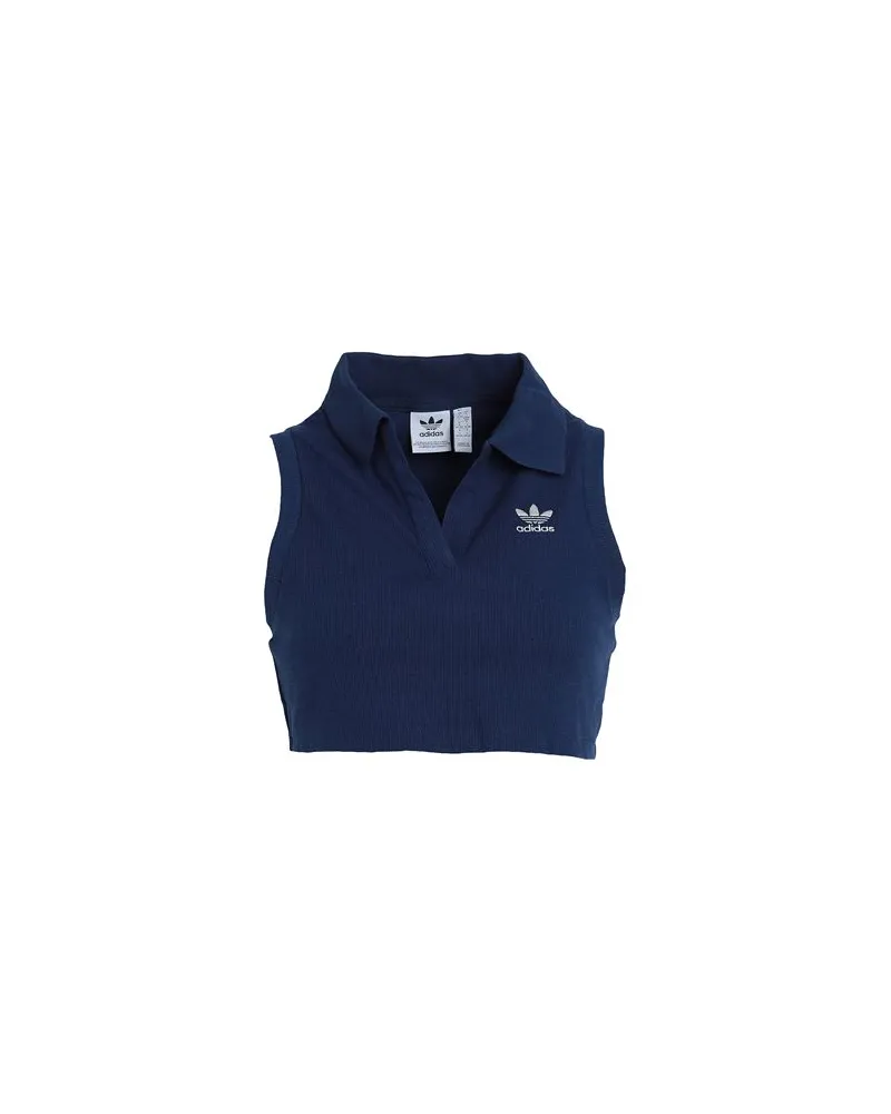 adidas RIB TOP  - TOPS - Topsauf YOOX.COM Marineblau