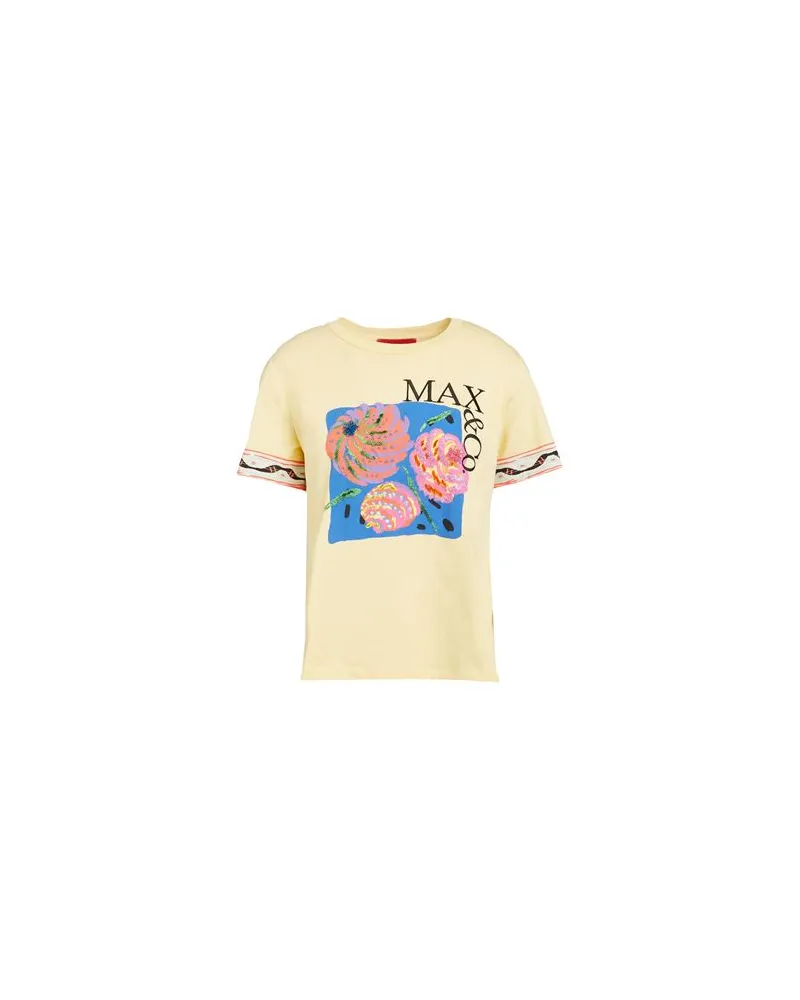 MAX&Co. CALIBRI  - TOPS - T-shirtsauf YOOX.COM Pastellgelb