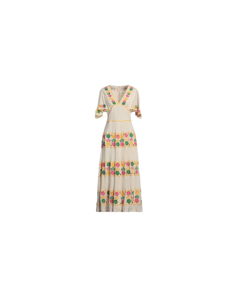 Antik Batik KLEIDER - Maxi-Kleiderauf YOOX.COM Cremeweiß