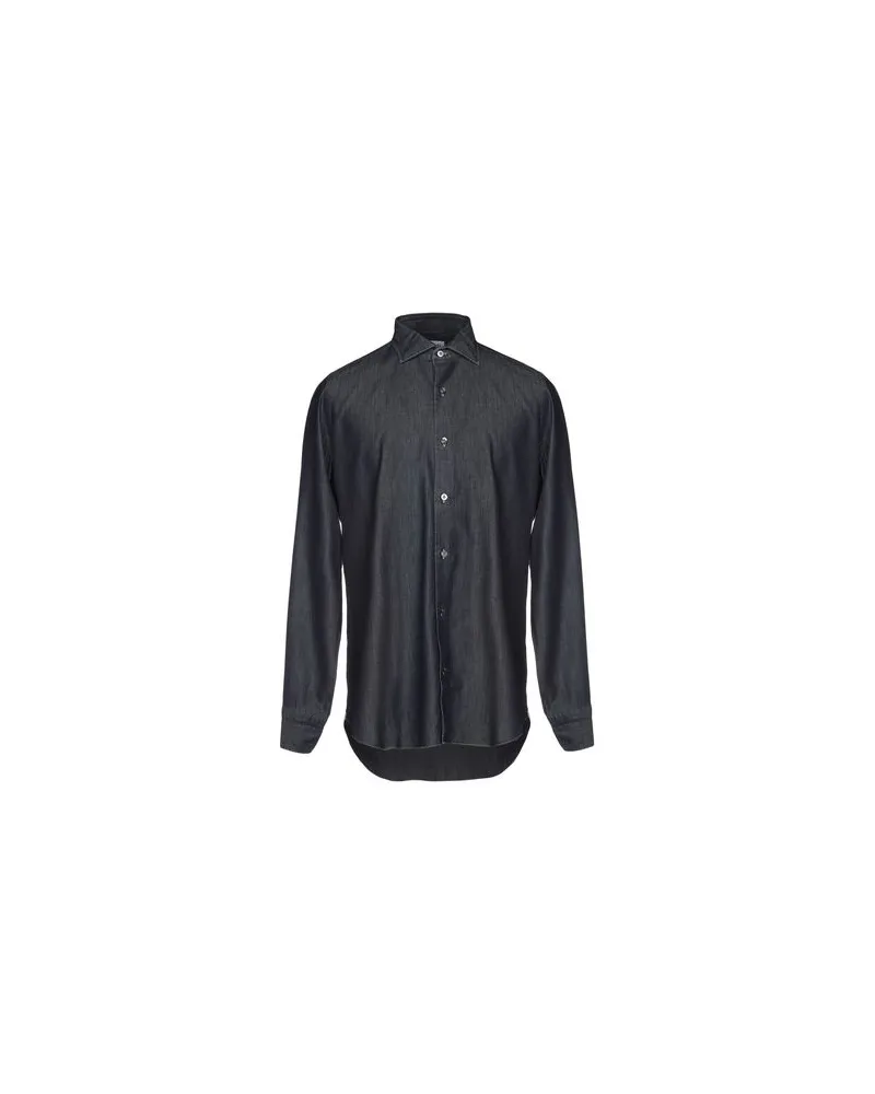 Drumohr  TOPS - Jeanshemdenauf YOOX.COM Blau