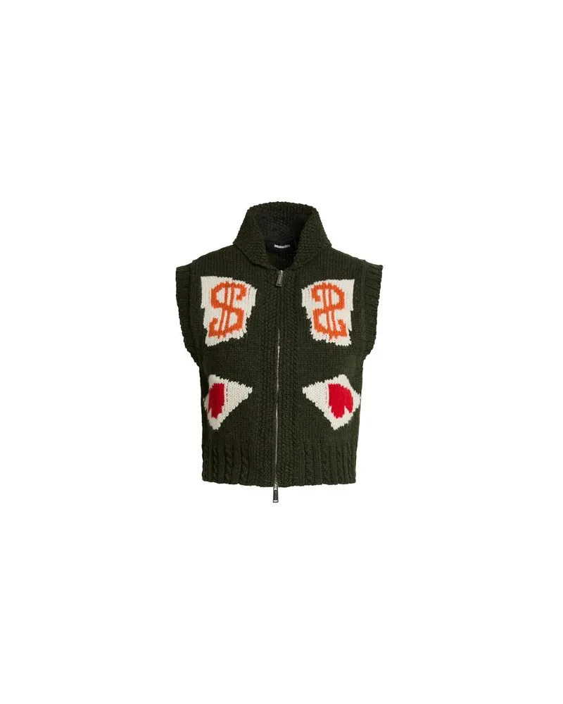 Dsquared2 STRICKWAREN - Strickjackenauf YOOX.COM Militärgrün