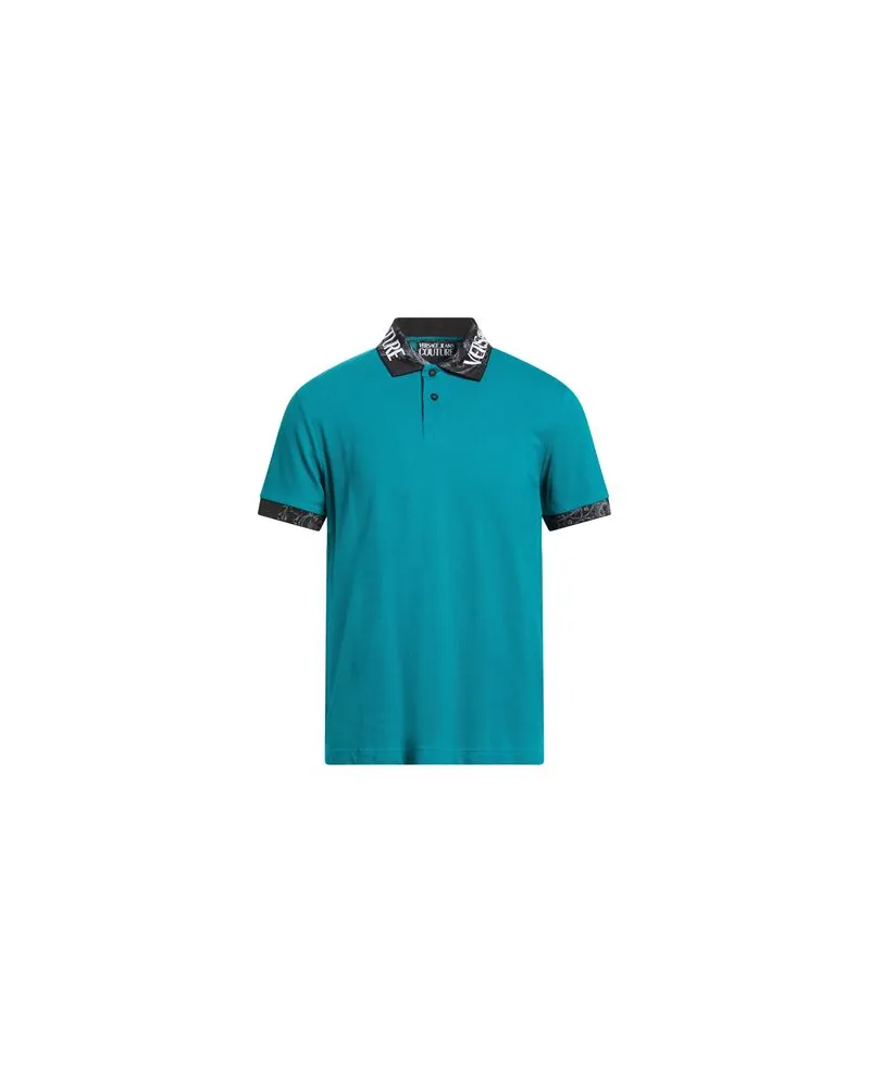 Versace Jeans TOPS - Poloshirtsauf YOOX.COM Smaragdgrün