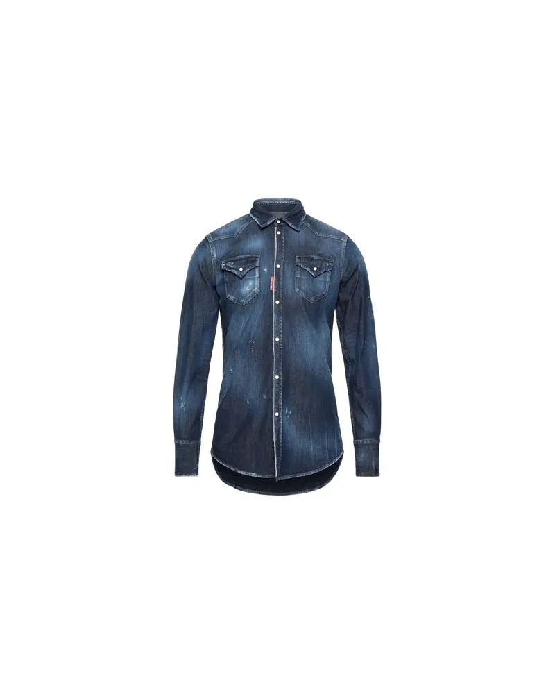 Dsquared2 TOPS - Jeanshemdenauf YOOX.COM Blau