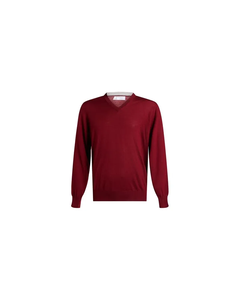 Brunello Cucinelli STRICKWAREN - Pulloverauf YOOX.COM Bordeaux
