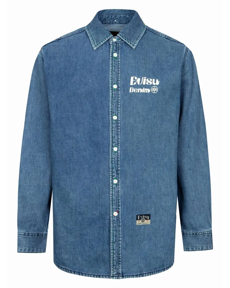 Evisu Jeanshemd Nachtblau