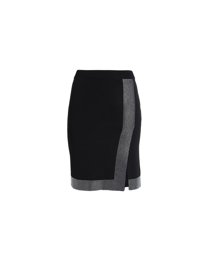 Karl Lagerfeld RHINESTONE KNIT SKIRT  - HOSEN & RÖCKE - Miniröckeauf YOOX.COM Schwarz