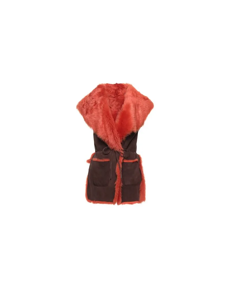 Alberta Ferretti JACKEN & MÄNTEL - Mäntelauf YOOX.COM Dunkelbraun