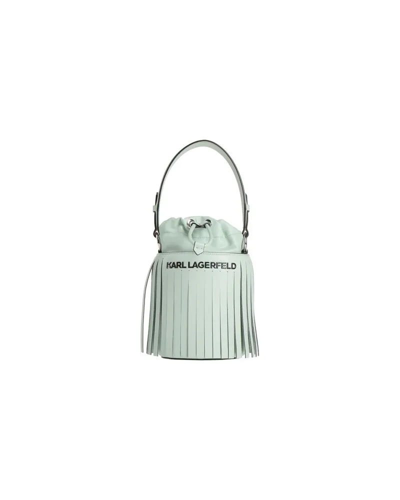 Karl Lagerfeld K/FRINGE MINI BUCKET - TASCHEN - Handtaschenauf YOOX.COM Salbeigrün