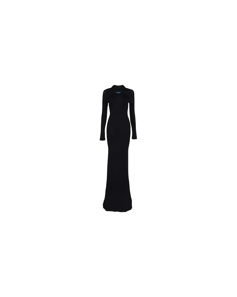 OFF-WHITE KLEIDER - Maxi-Kleiderauf YOOX.COM Schwarz