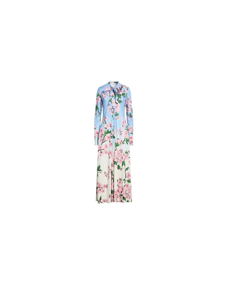 Oscar de la Renta KLEIDER - Maxi-Kleiderauf YOOX.COM Himmelblau