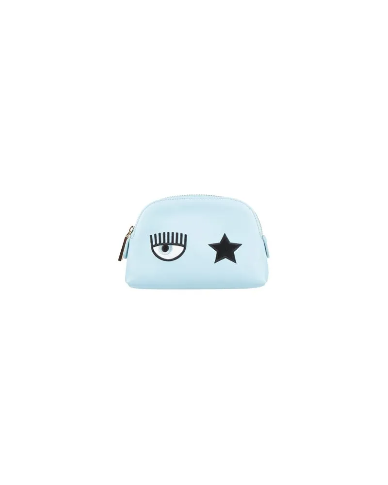 Chiara Ferragni Kleinlederwaren - Kosmetiktäschchenauf YOOX.COM Himmelblau
