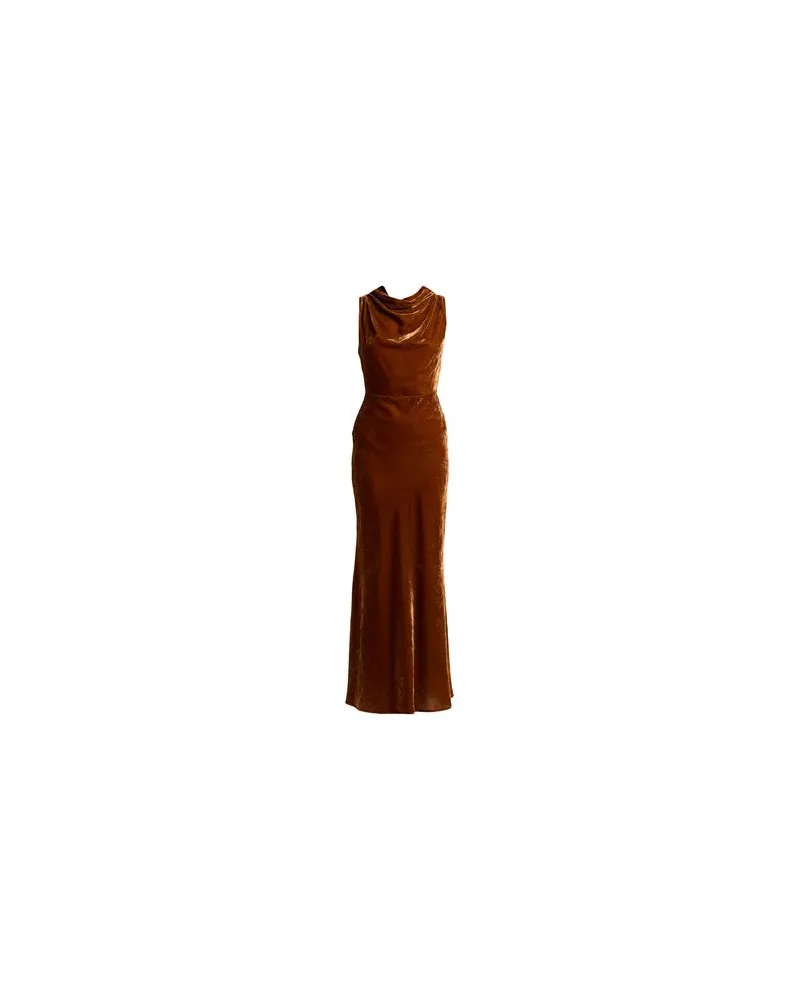 Semicouture KLEIDER - Maxi-Kleiderauf YOOX.COM Braun