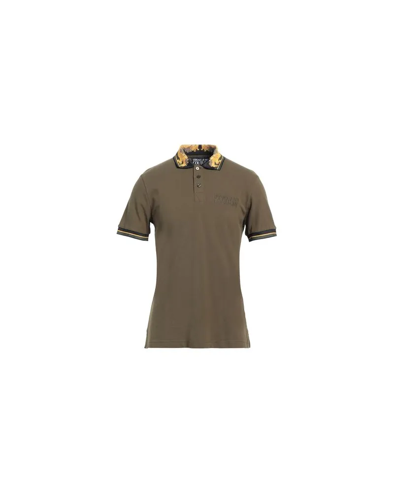 Versace Jeans TOPS - Poloshirtsauf YOOX.COM Militärgrün