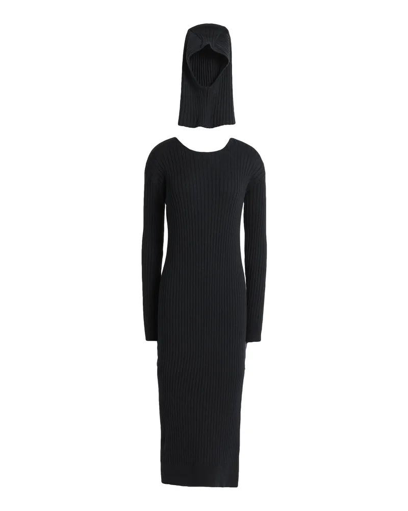 European Culture Midi-Kleid Schwarz