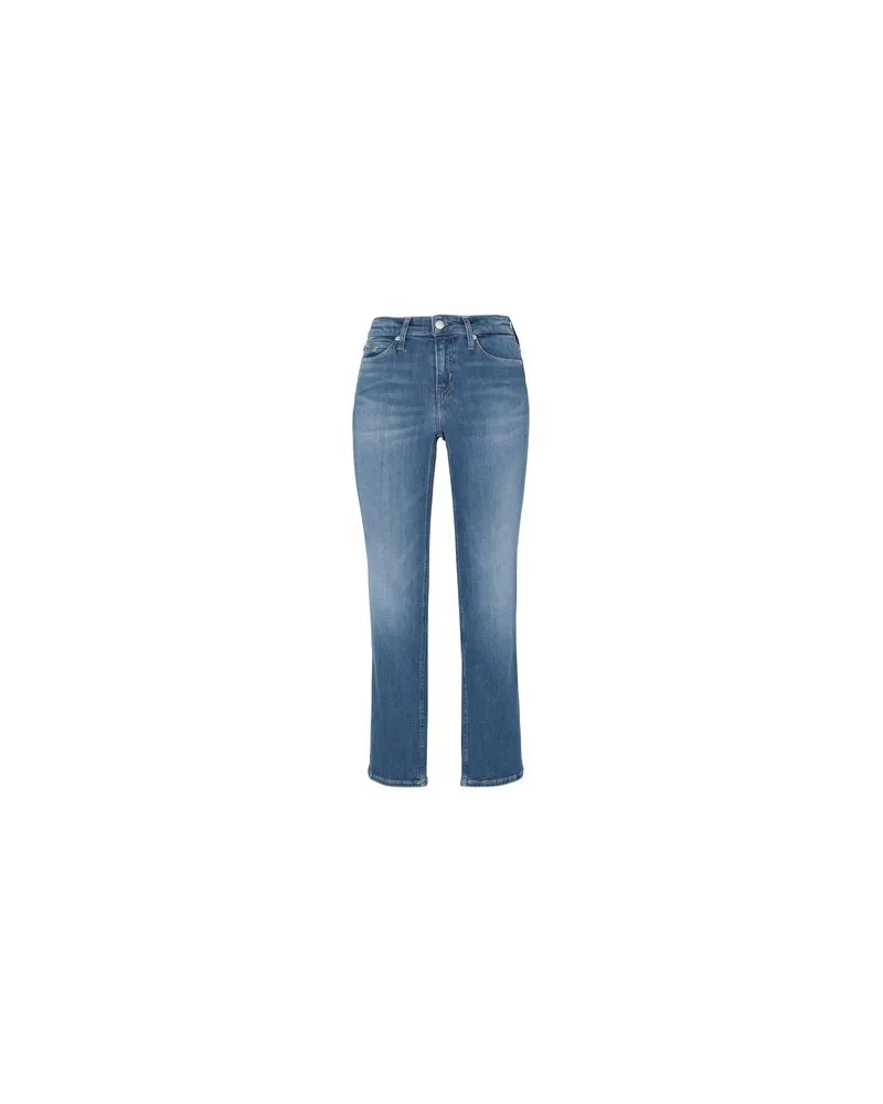 Calvin Klein MID RISE CROP FLARE   - HOSEN & RÖCKE - Jeanshosenauf YOOX.COM Blau