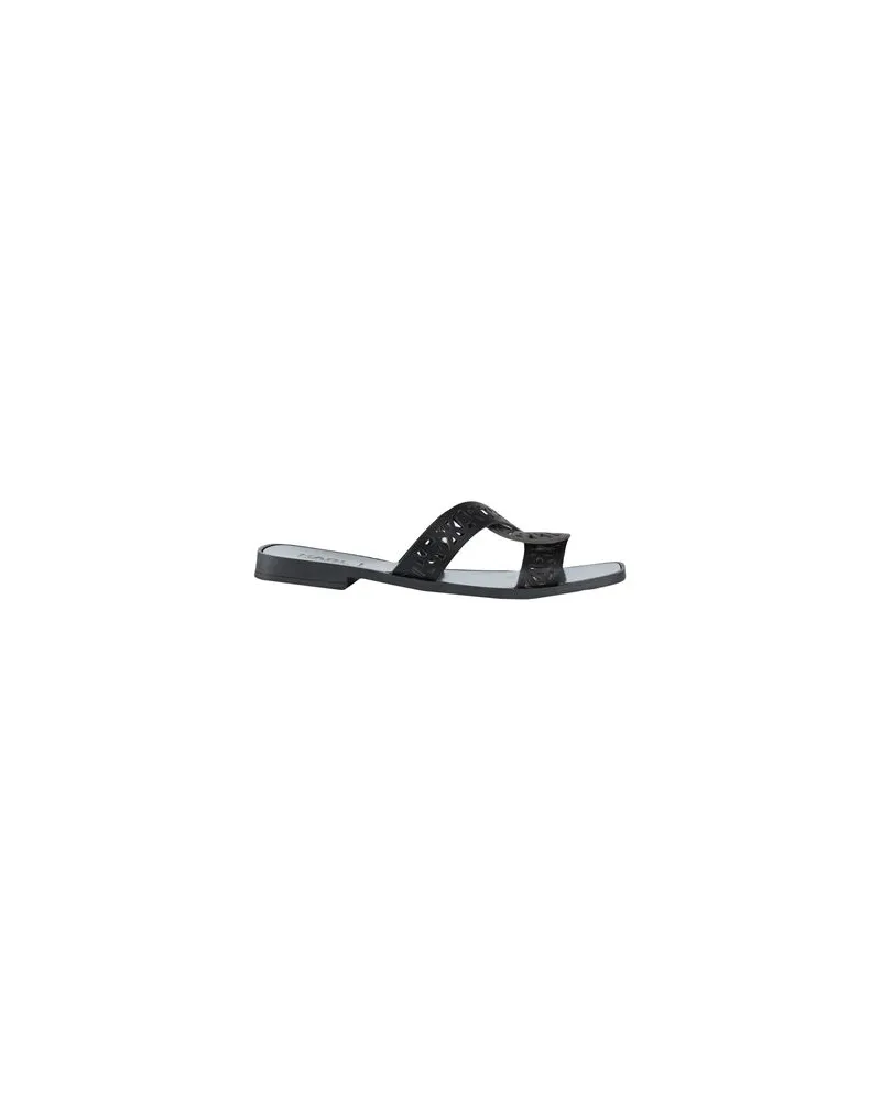Karl Lagerfeld SKOOT INTERLOK LOOP SLIDE  - SCHUHE - Sandalenauf YOOX.COM Schwarz