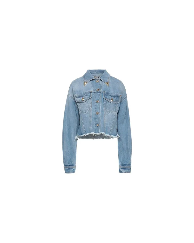 Versace Jeans JACKEN & MÄNTEL - Jeansjacken/Mäntelauf YOOX.COM Blau