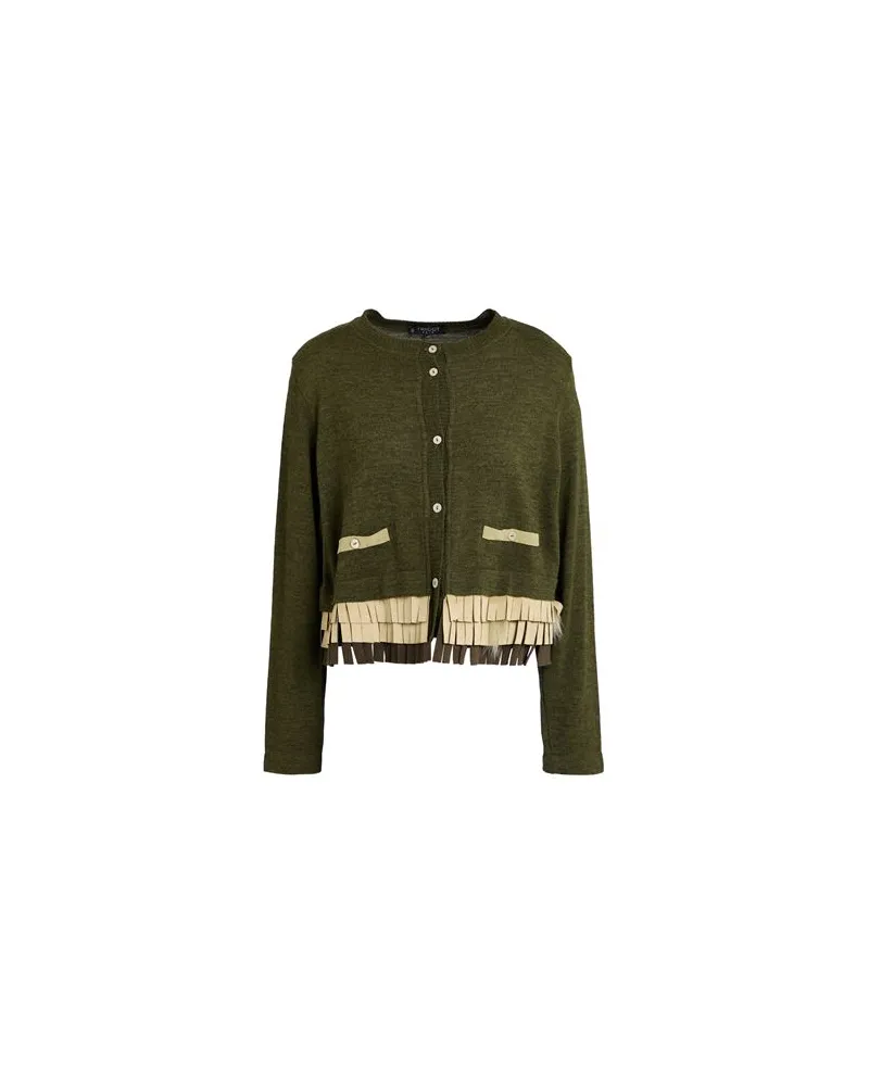 Tricot Chic STRICKWAREN - Strickjackenauf YOOX.COM Dunkelgrün