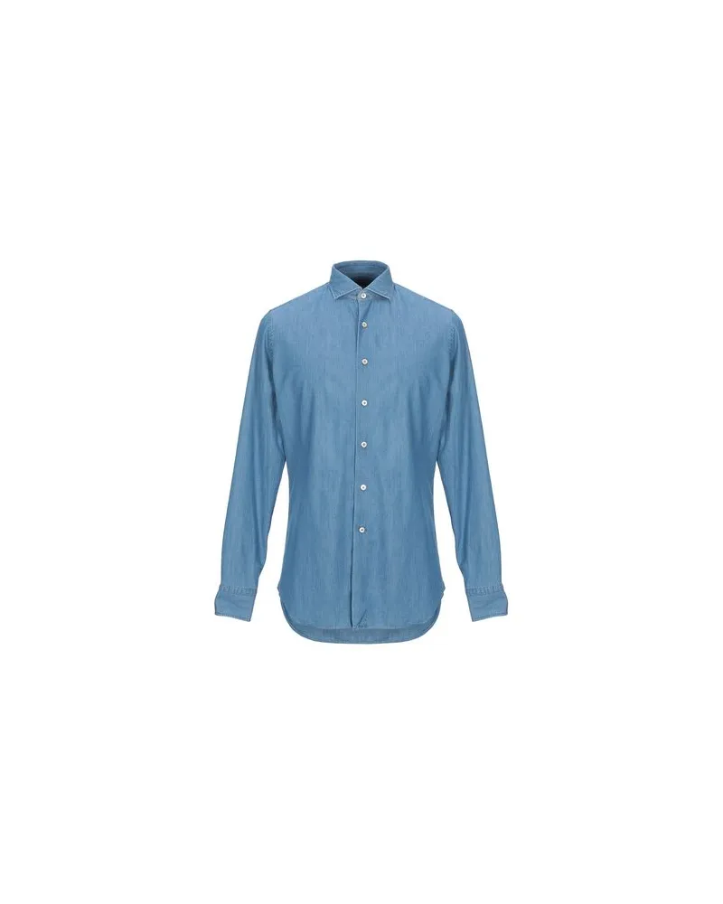 Alessandro Gherardi TOPS - Jeanshemdenauf YOOX.COM Blau