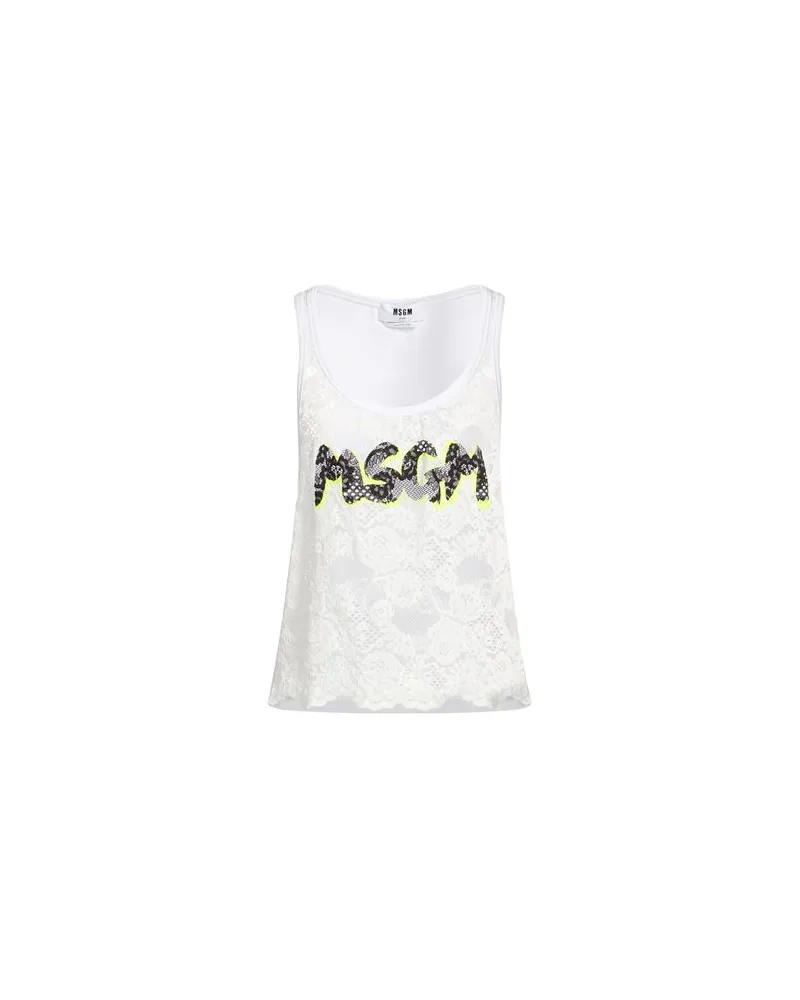 MSGM TOPS - Tank Topsauf YOOX.COM Weiß
