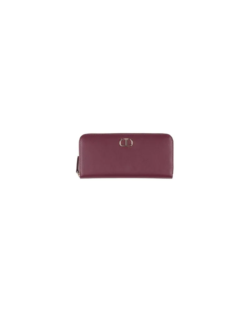 Twin-Set Kleinlederwaren - Brieftaschenauf YOOX.COM Pflaume