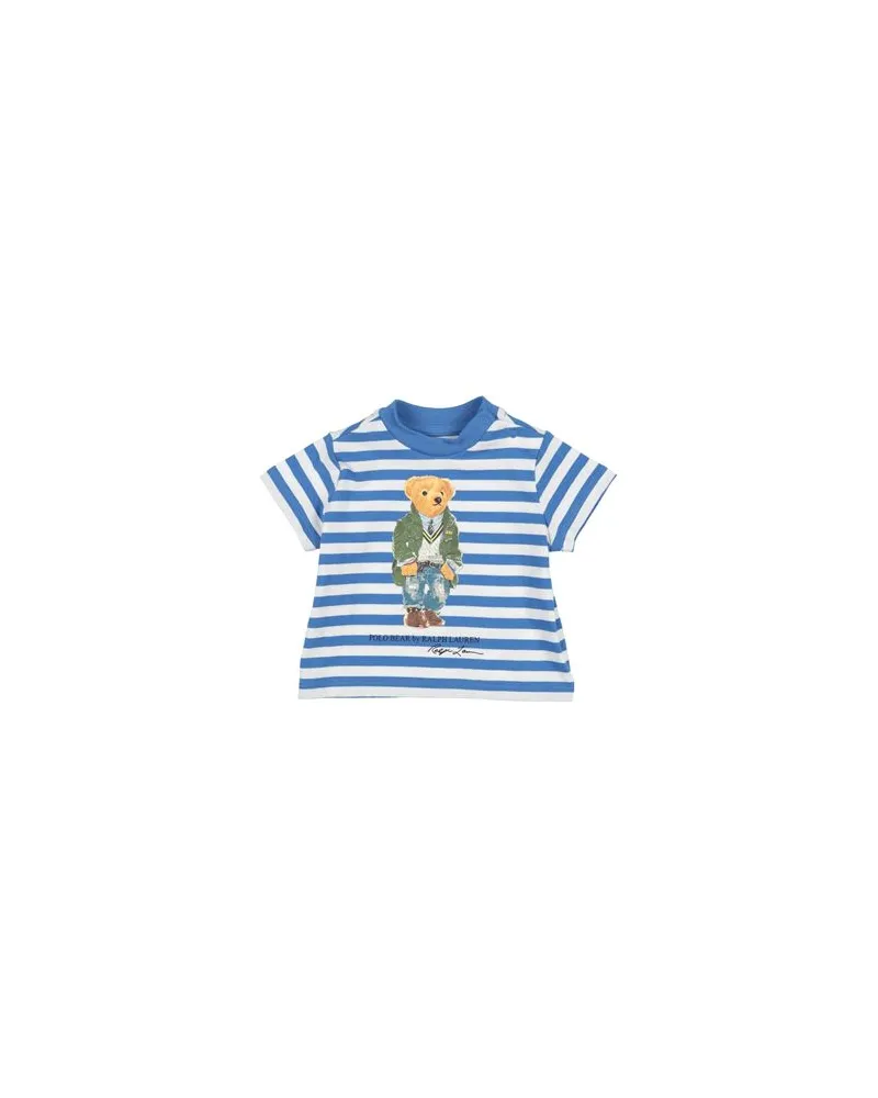 Ralph Lauren Striped Polo Bear Cotton Jersey Tee  - TOPS - T-shirtsauf YOOX.COM Azurblau