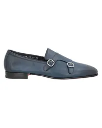 Santoni Mokassin Marineblau